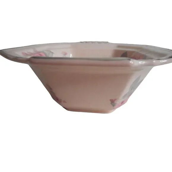 Alice Annglow 1931 Vtg Shabby Cottage Chic rose floral Creamer & Sugar Bowl - Picture 5 of 12